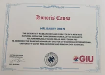 Honoris Causa certificate