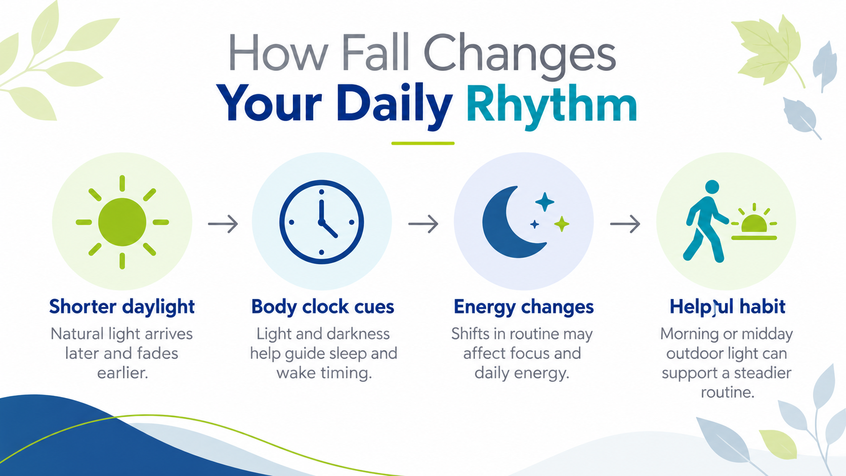 How shorter fall daylight can affect body clock cues, energy and daily routines
